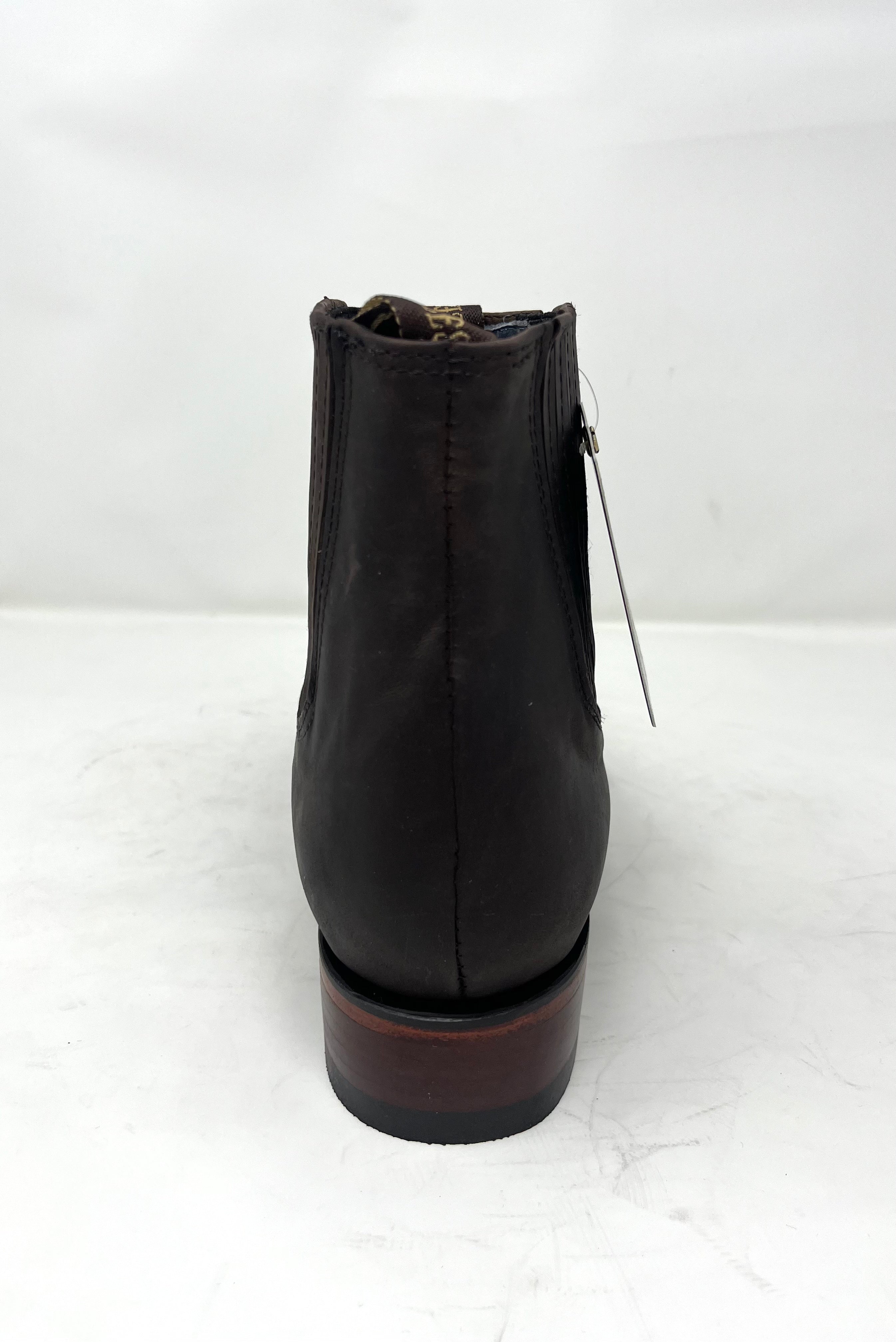 Choclate Wide Square Toe Botines