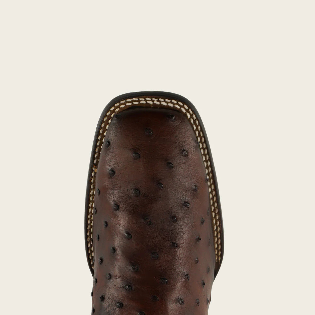 Cuadra Men’s Honey Ostrich Zipper & Elastic Square Toe