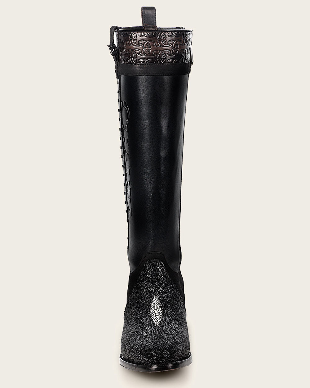 Cuadra Bota Dama De Mantarraya Negro
