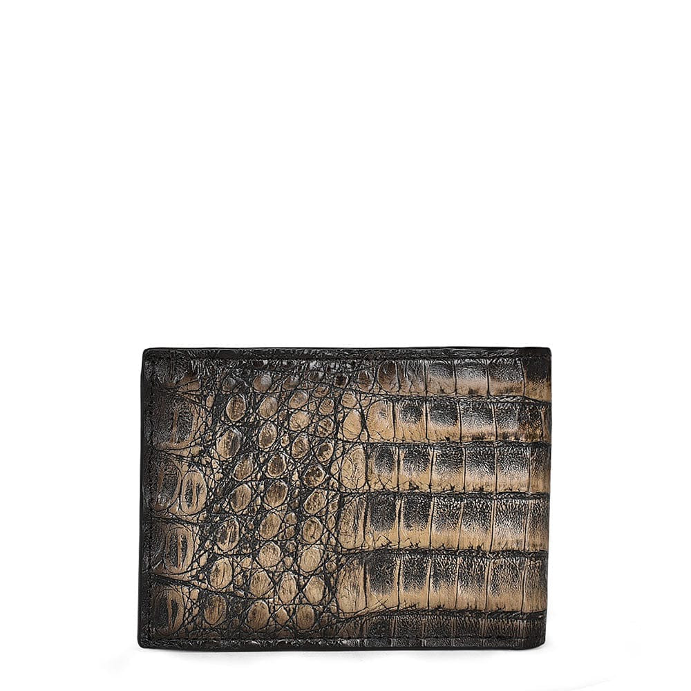 Cuadra Men’s Atlantic Black Caiman Wallet