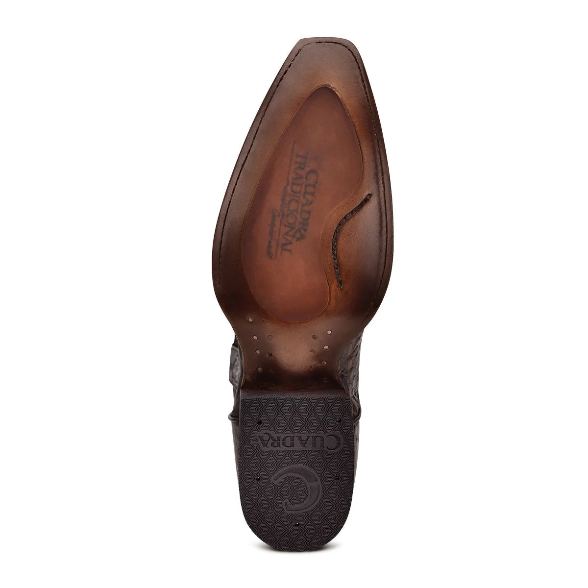 Cuadra Men’s Arauco Chocolate Caiman Laser & Woven Narrow Square Toe