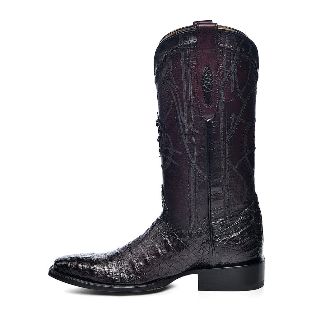 Cuadra Men's Black Cherry Caiman French Toe