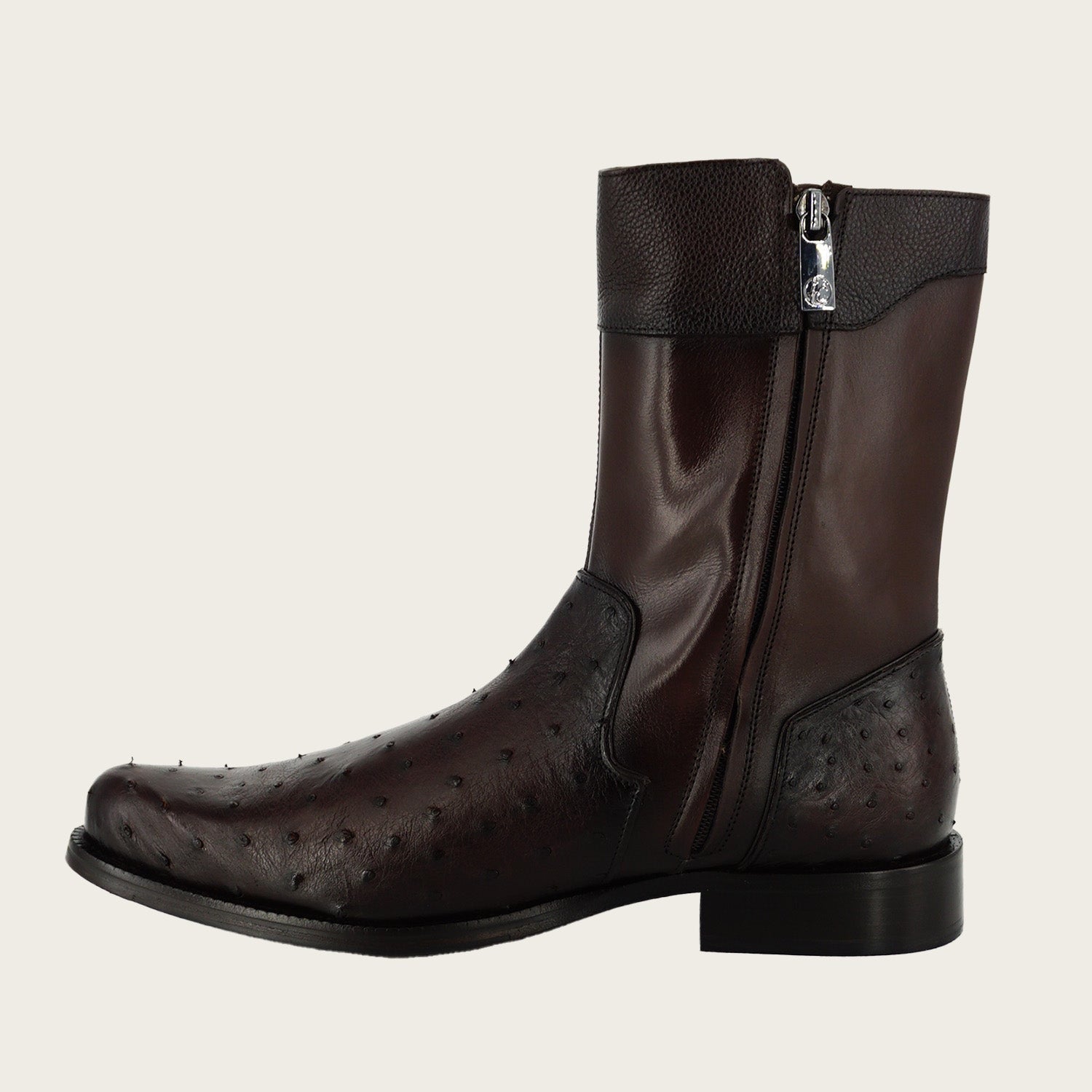 Franco Cuadra Bota Caballero Avestruz Café