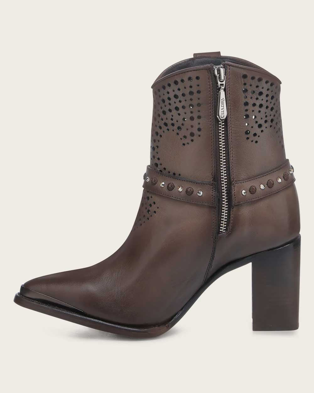 Cuadra Mujer Botín De Res Crust Taupe