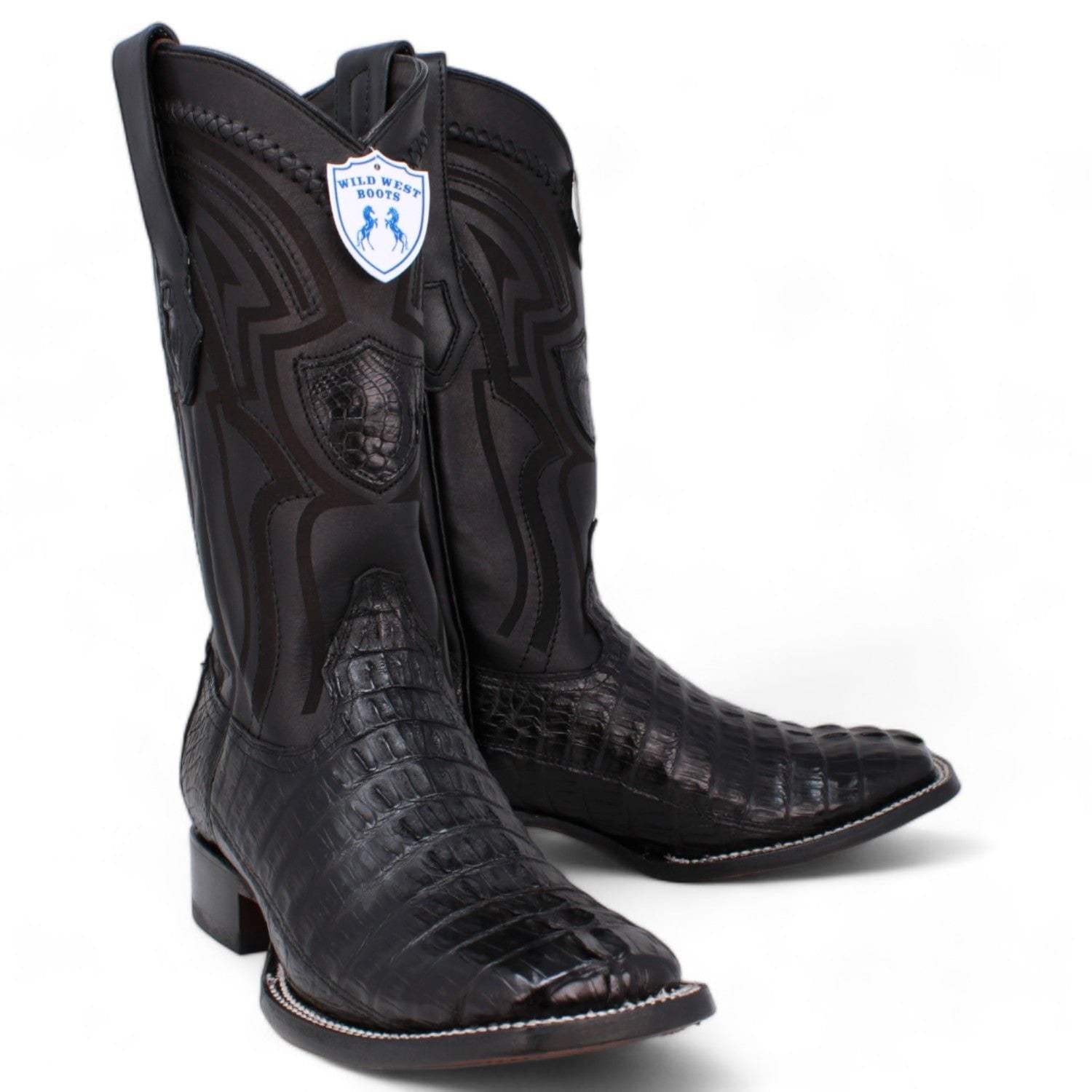 Wild West Boots Caimán Tail Burgundy Square Toe