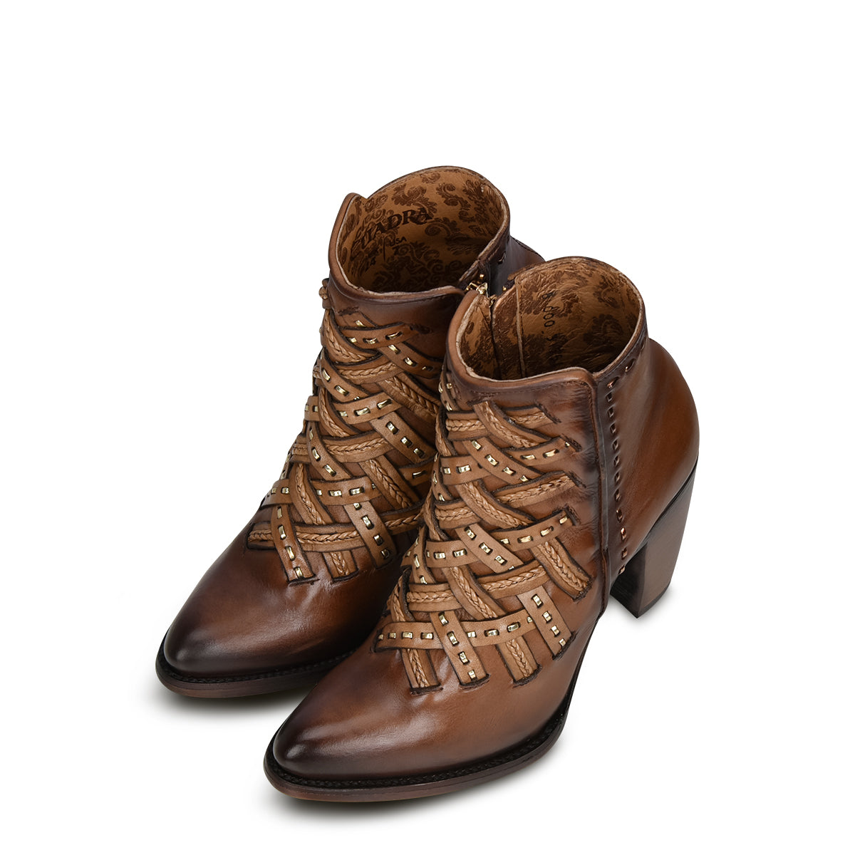 Cuadra Toledo Chestnut Laser & Woven Round Toe