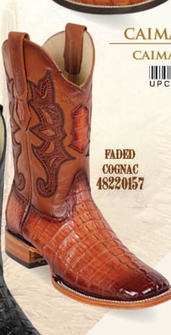 Men’s Wide Square Toe Caiman tail