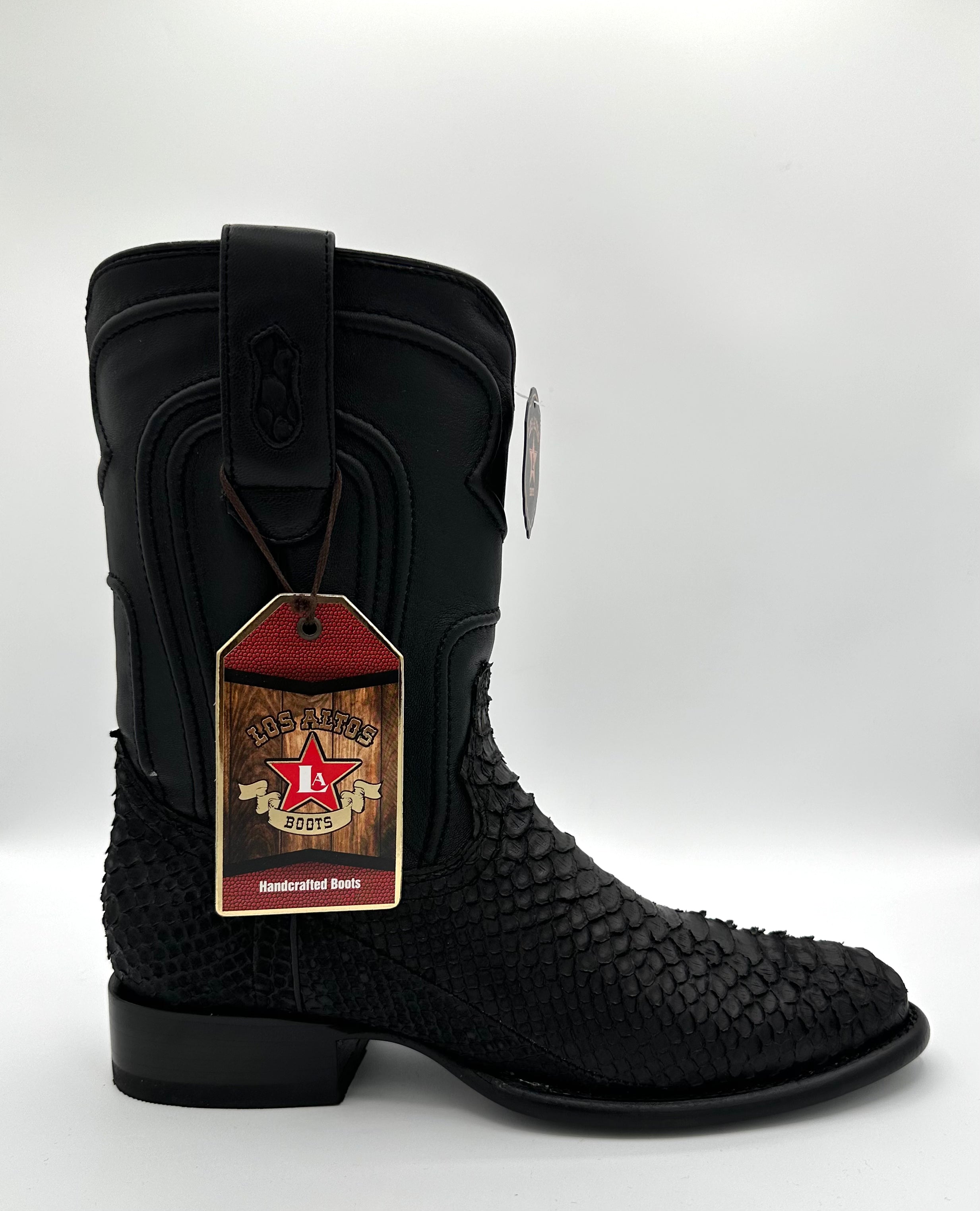 Men’s Roper Black Nobuck Python Boot