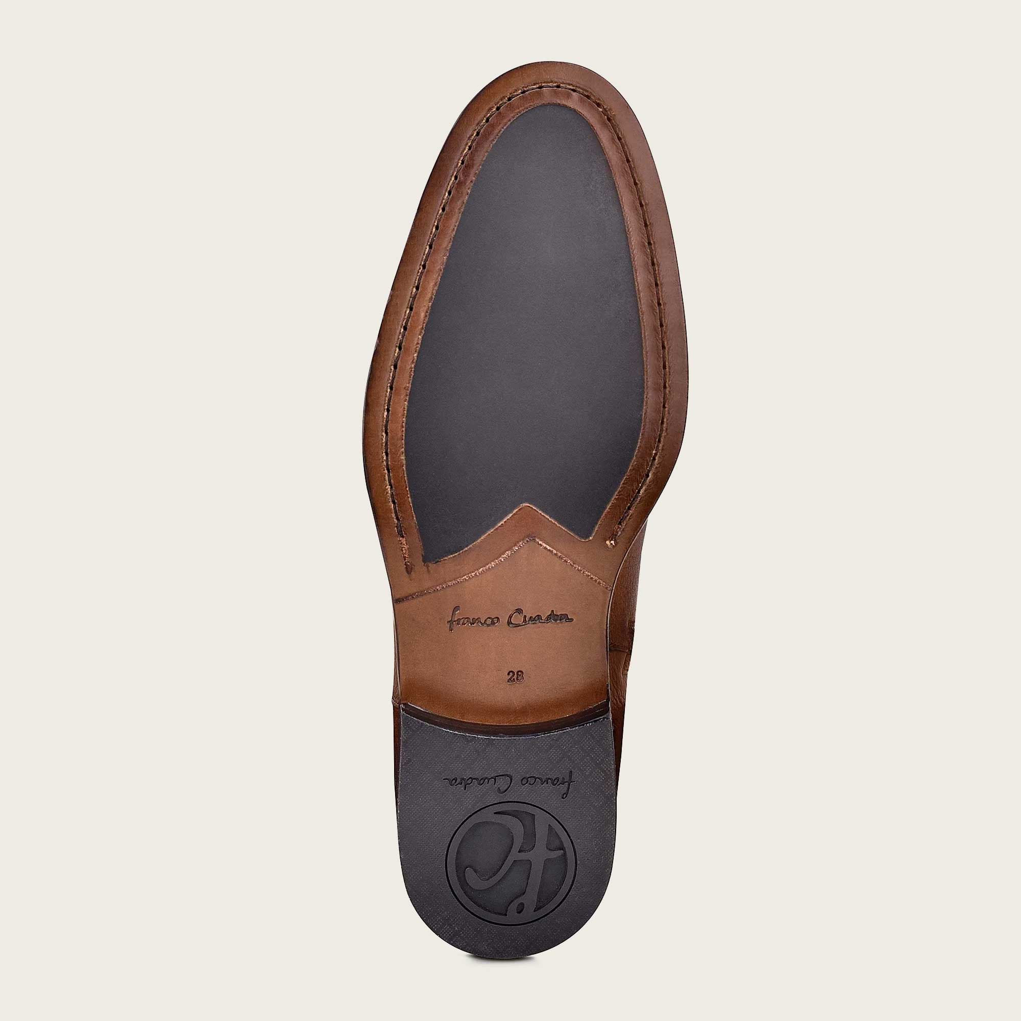 Cuadra Men's Almond Deer Zipper Round Toe