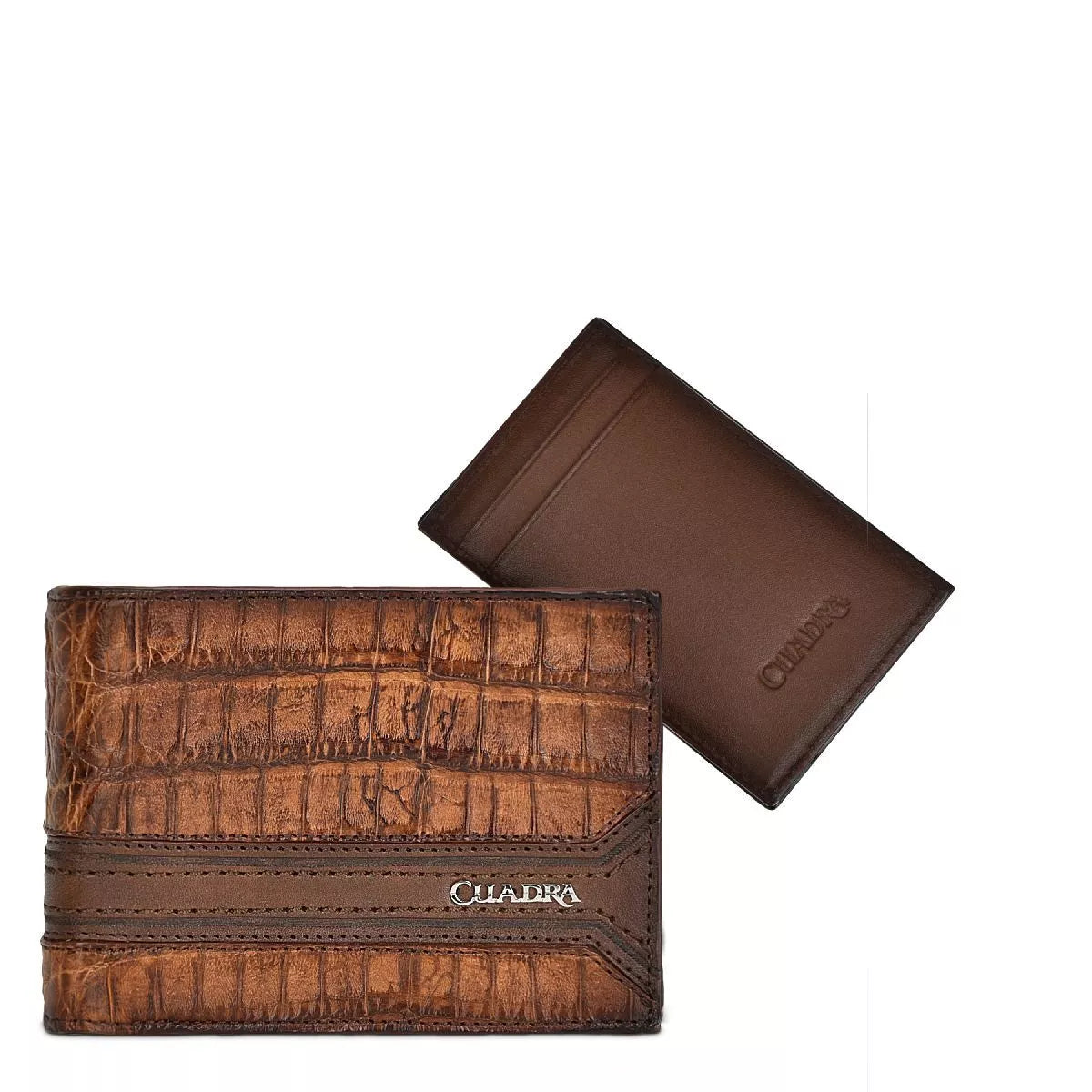 Cuadra Men’s Bali Honey Caiman Wallet