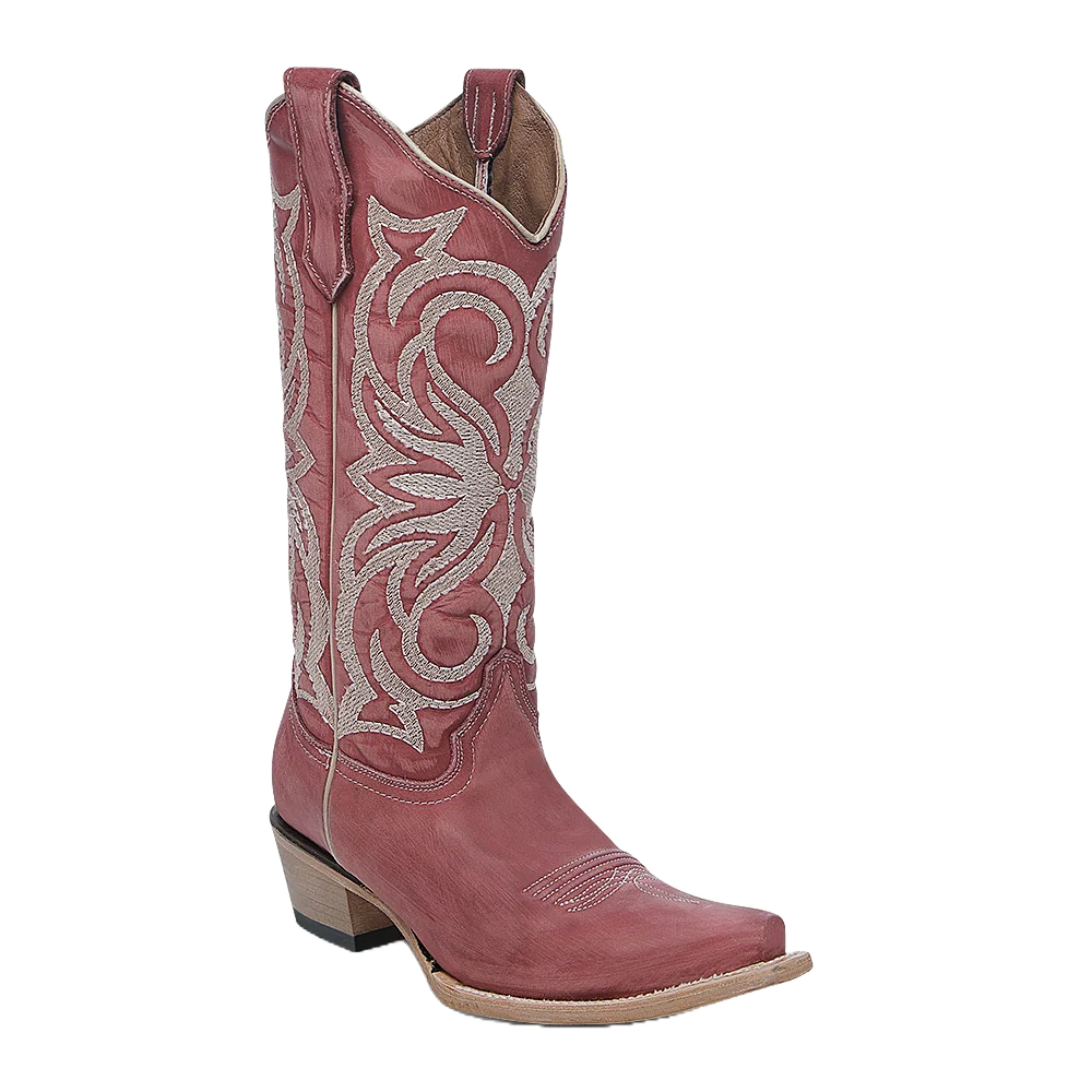 Women’s Red Embroidery Snip Toe