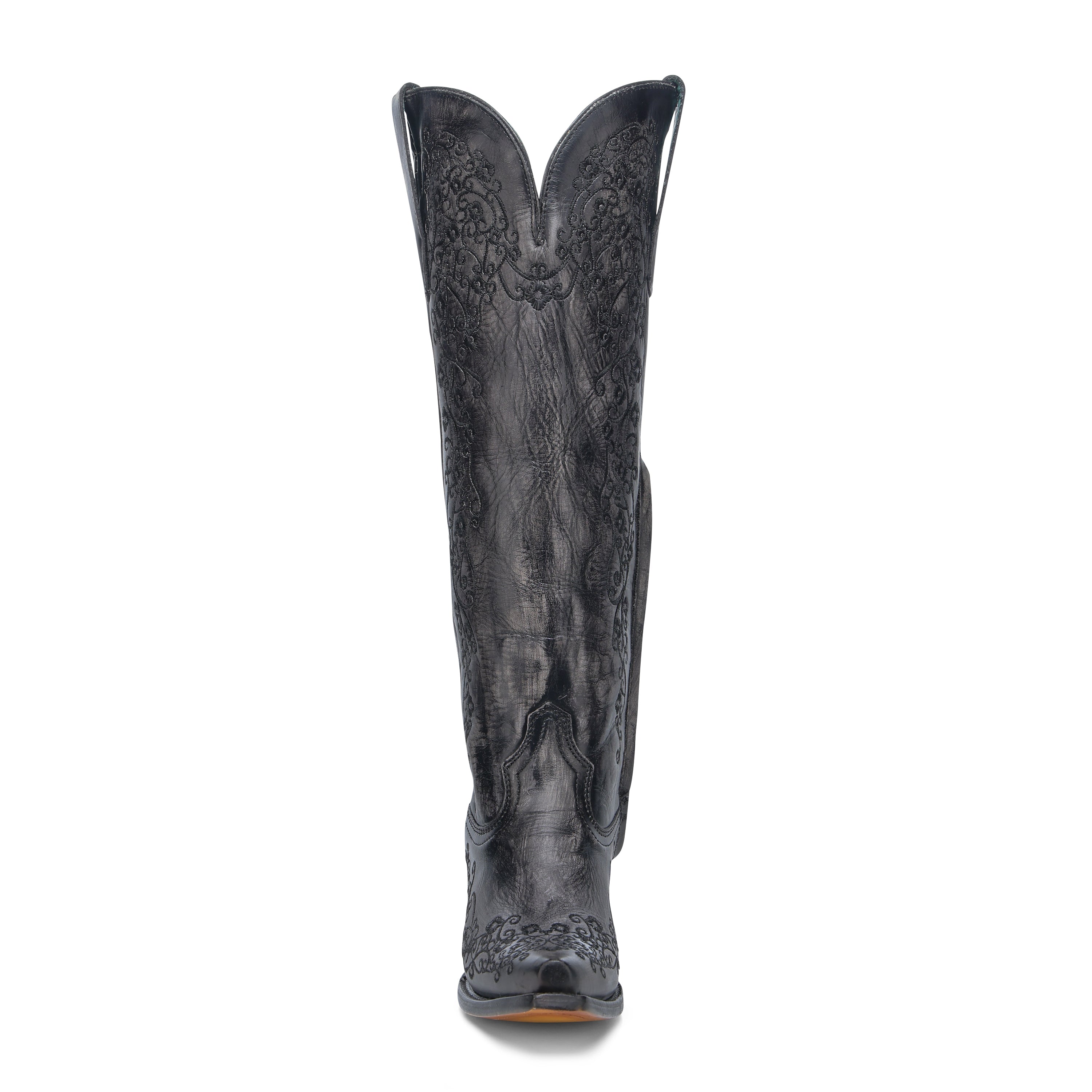 Corral Ladies Black/Bone Floral Tall Boot
