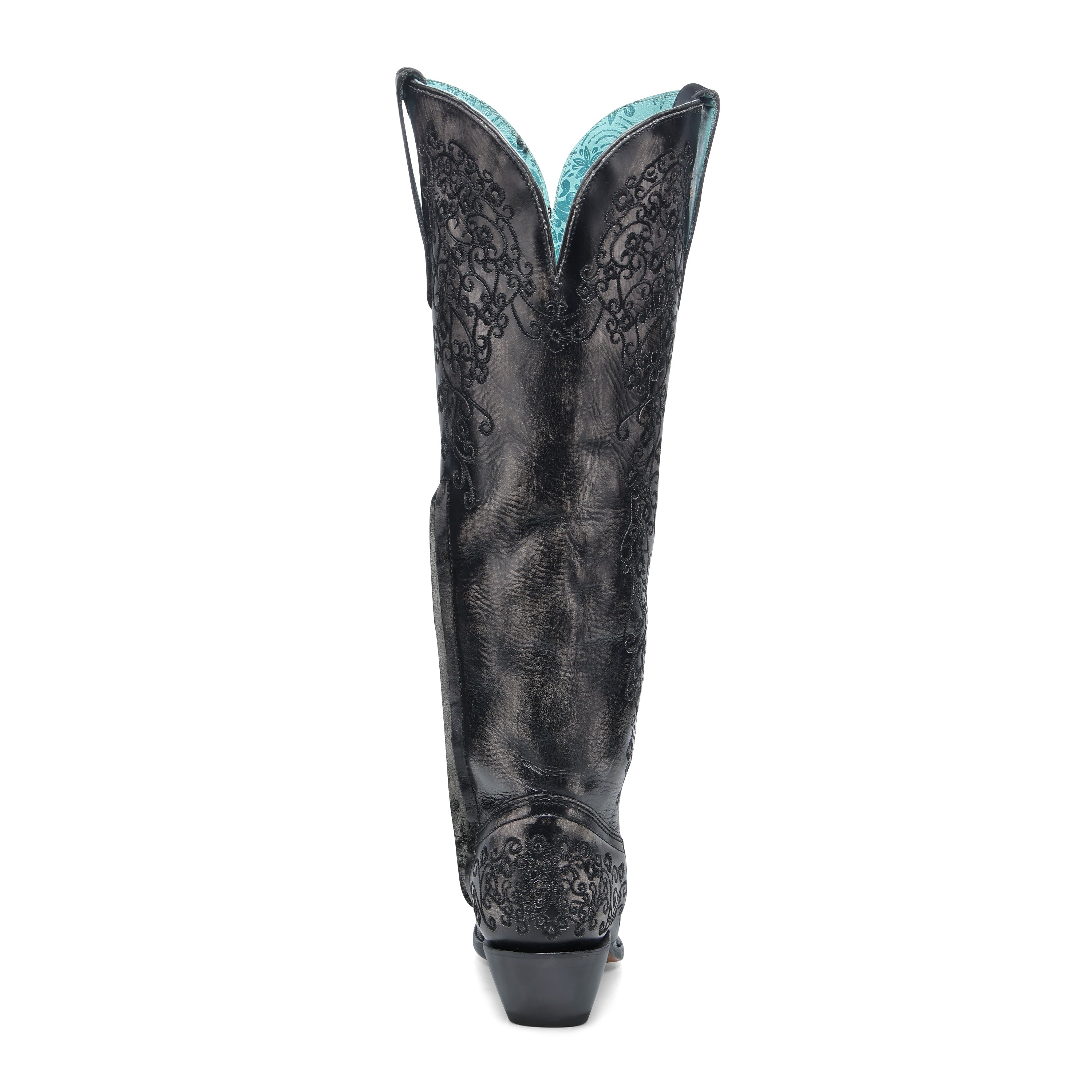 Corral Ladies Black/Bone Floral Tall Boot