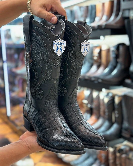 Caiman Tail Boots J-toe Black Cherry main image 1