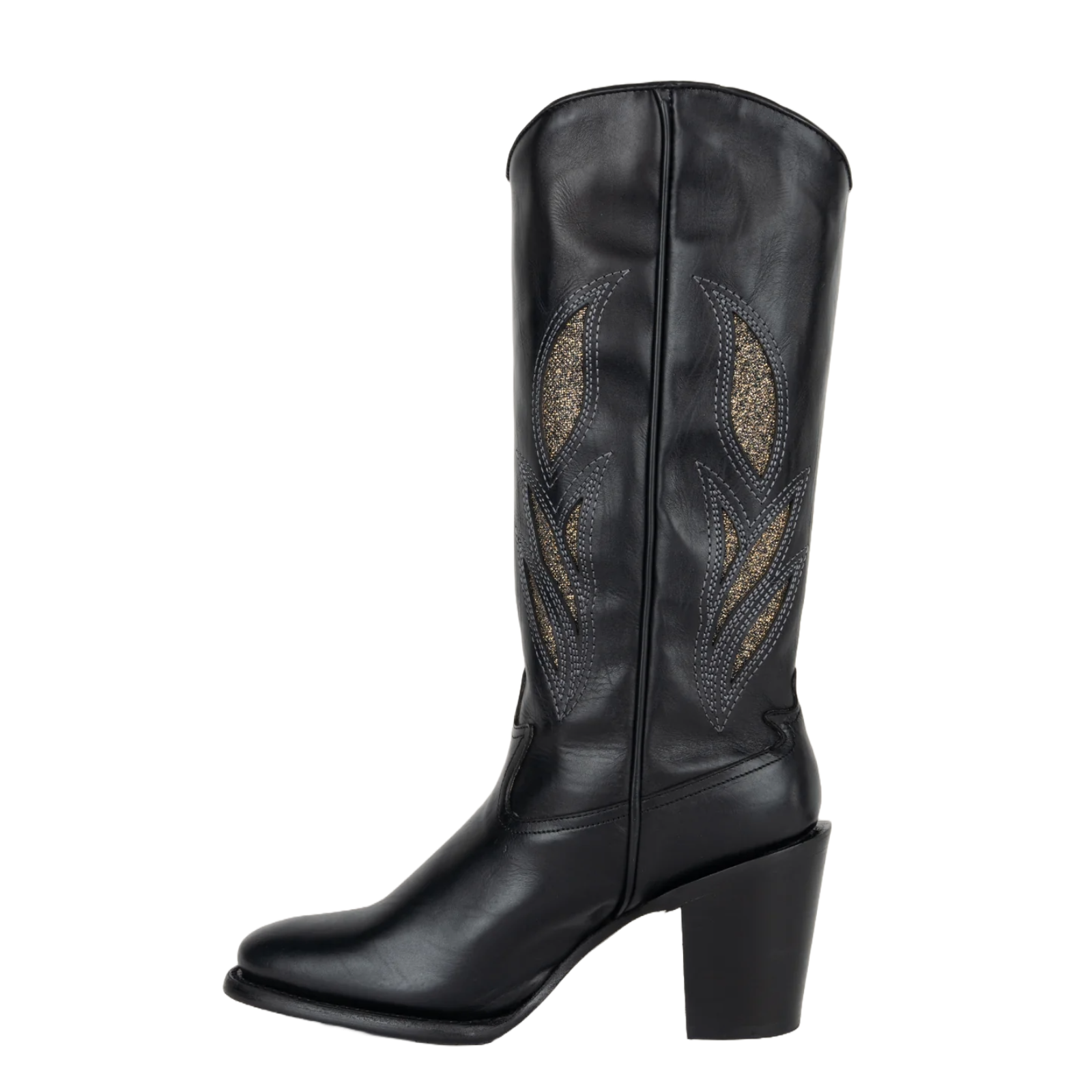 Cuadra Bota De Becerra Top Negro