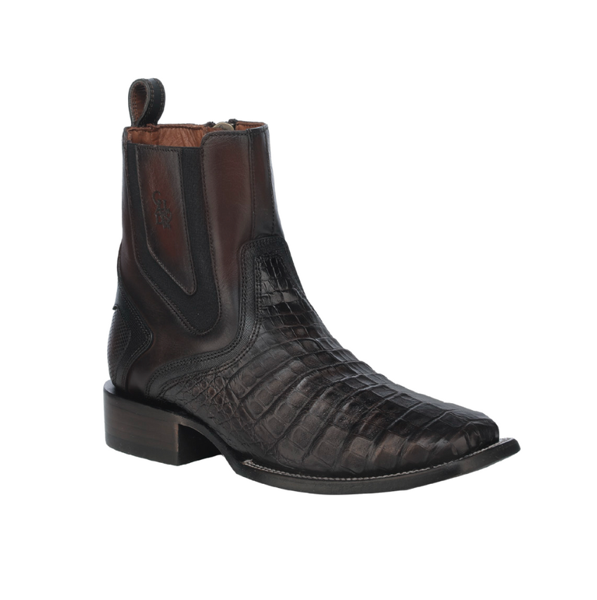 Cuadra Men’s Paris Brown Caiman Zipper & Elastic Square Toe