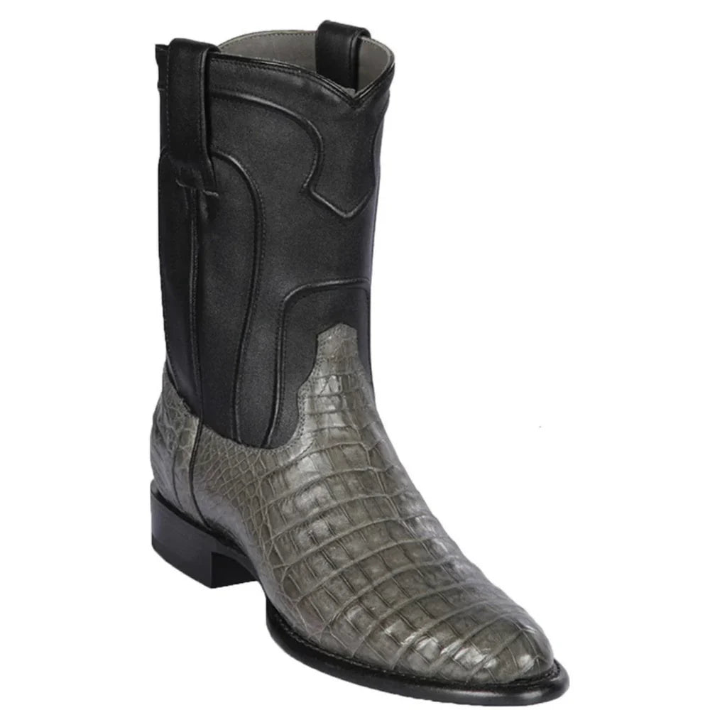 Los Altos Men’s Roper Grey Caiman Boots