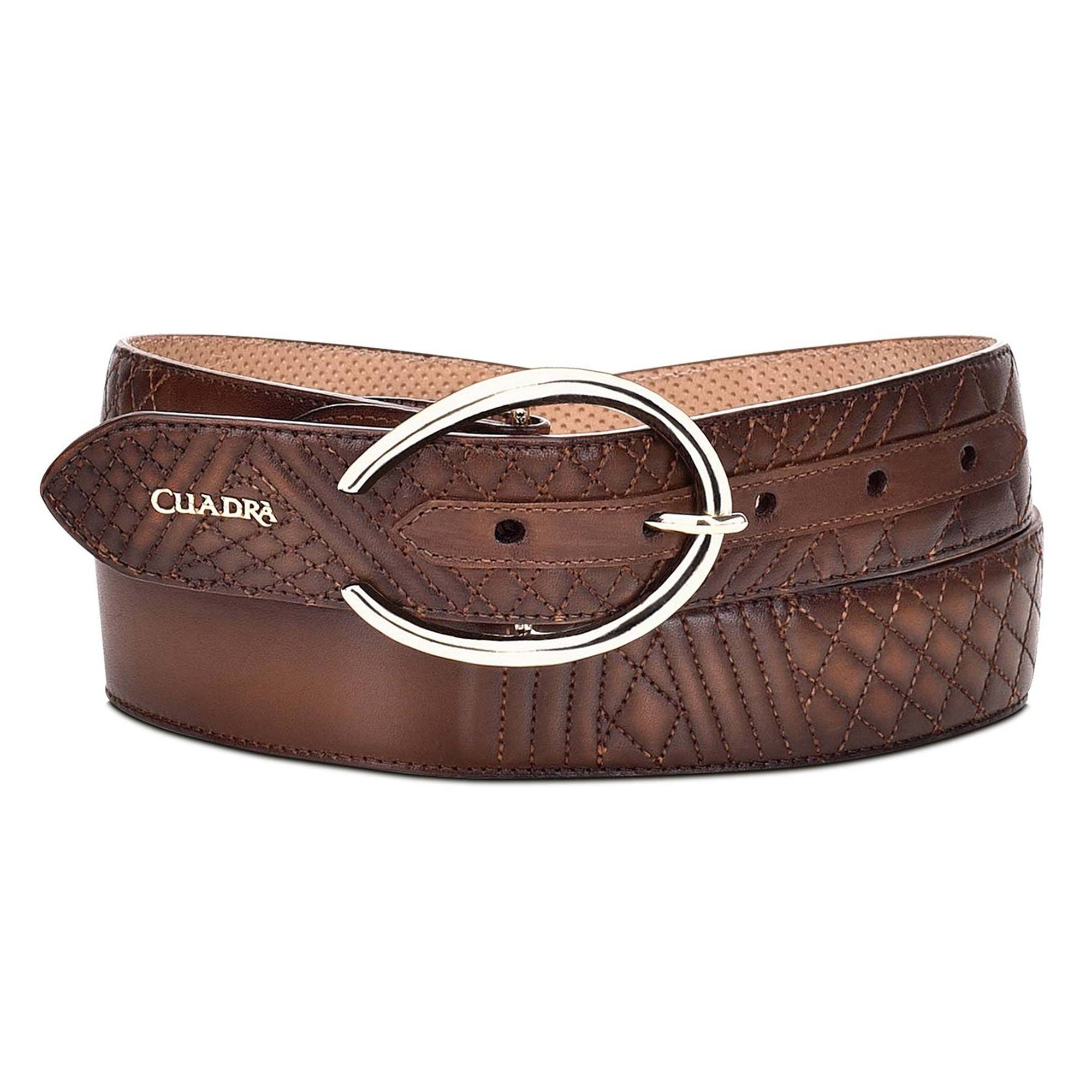 Cuadra Ladies Honey Laser & Studs Belt