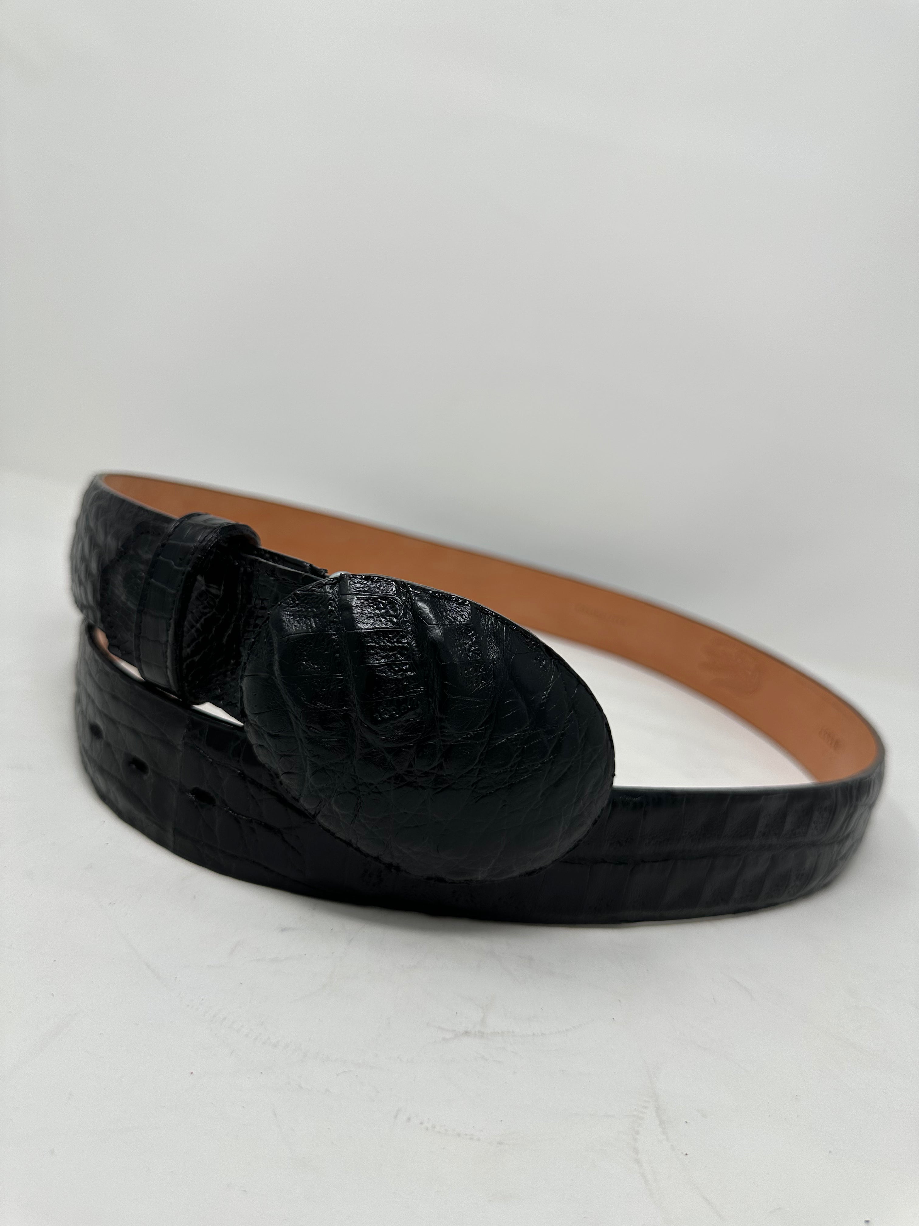 Black Caiman Western Belt