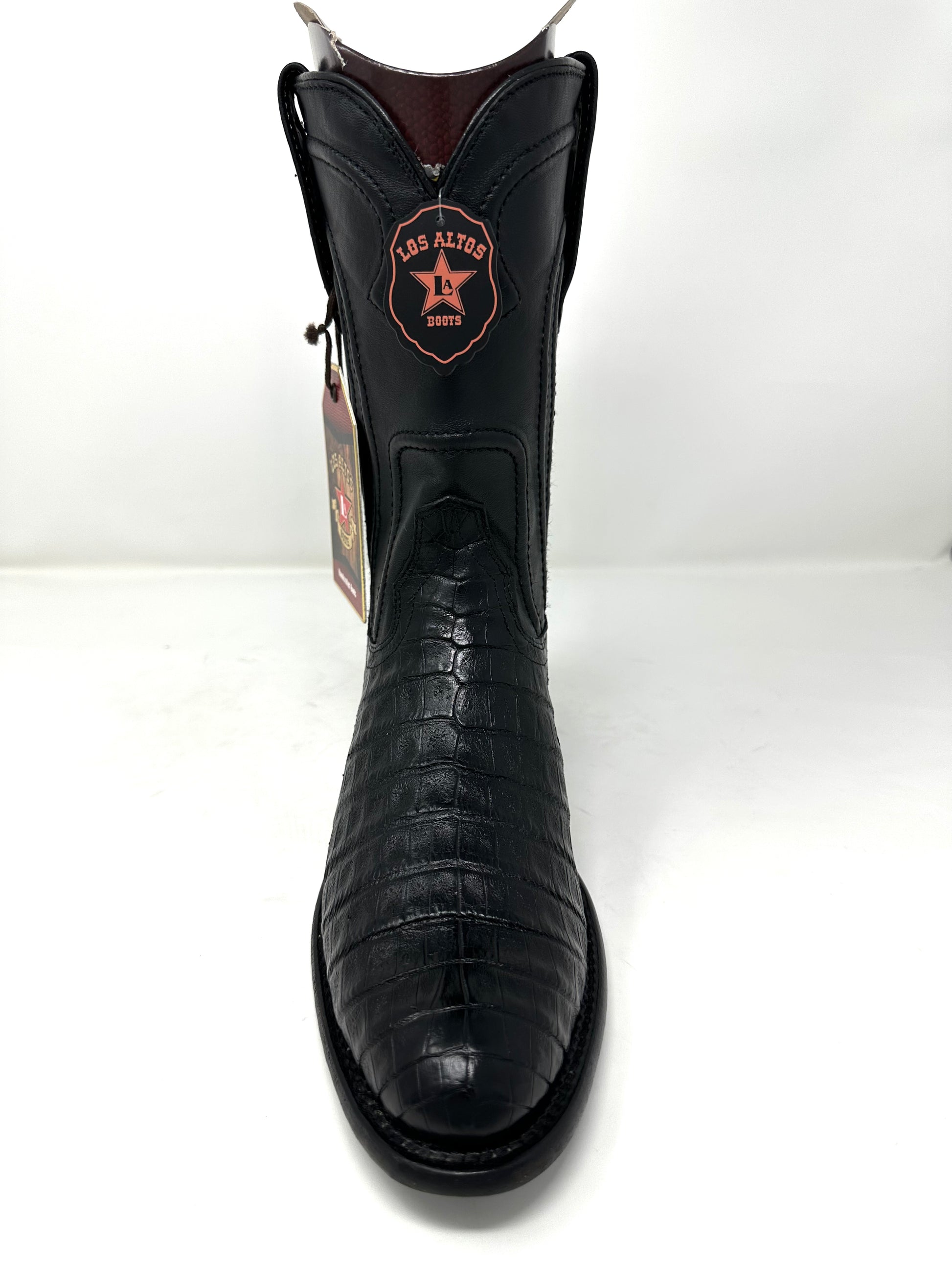 Men’s Roper Black Caiman Boot – El Mercadito Boots