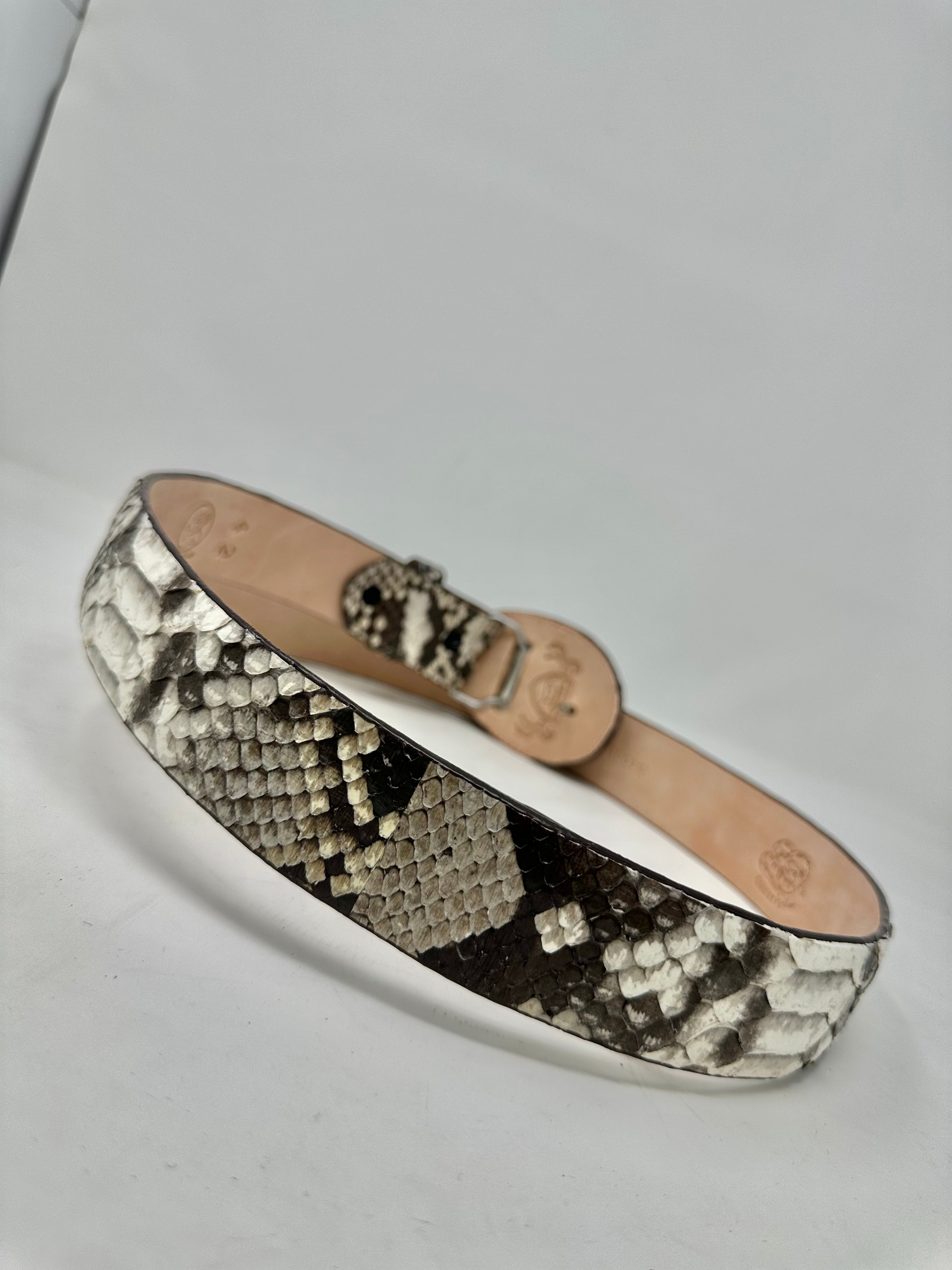 Natural Python Western Belt