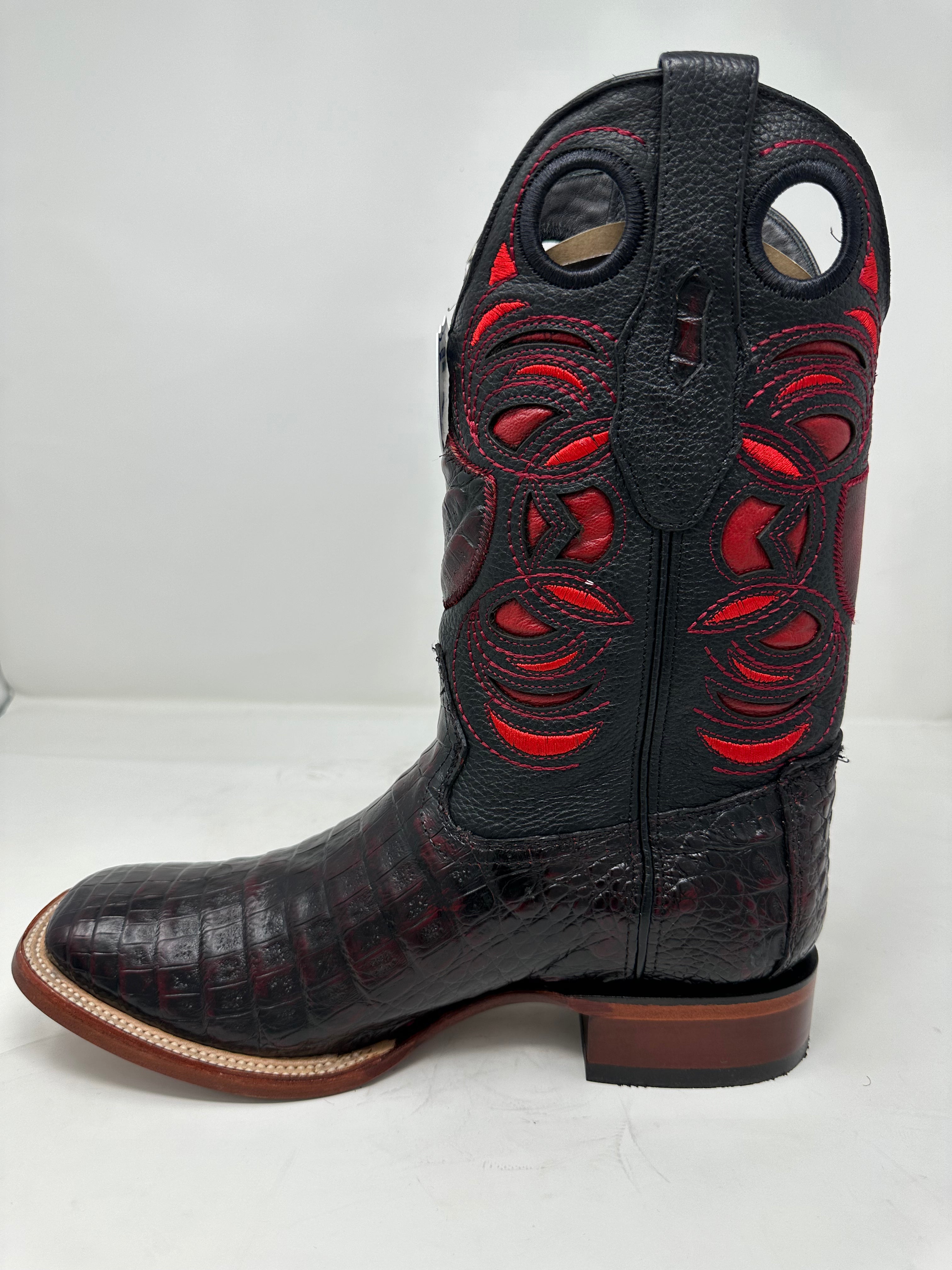 Men’s Wide Square Toe Caiman Belly