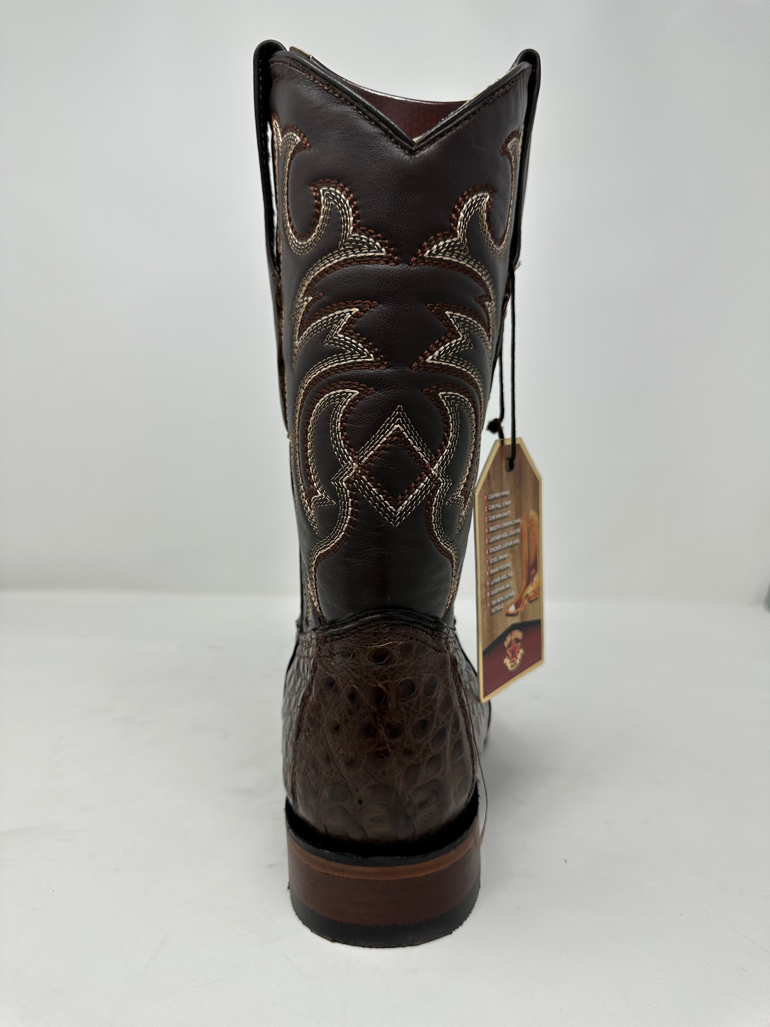 Men’s Wide Square Toe Caiman Belly