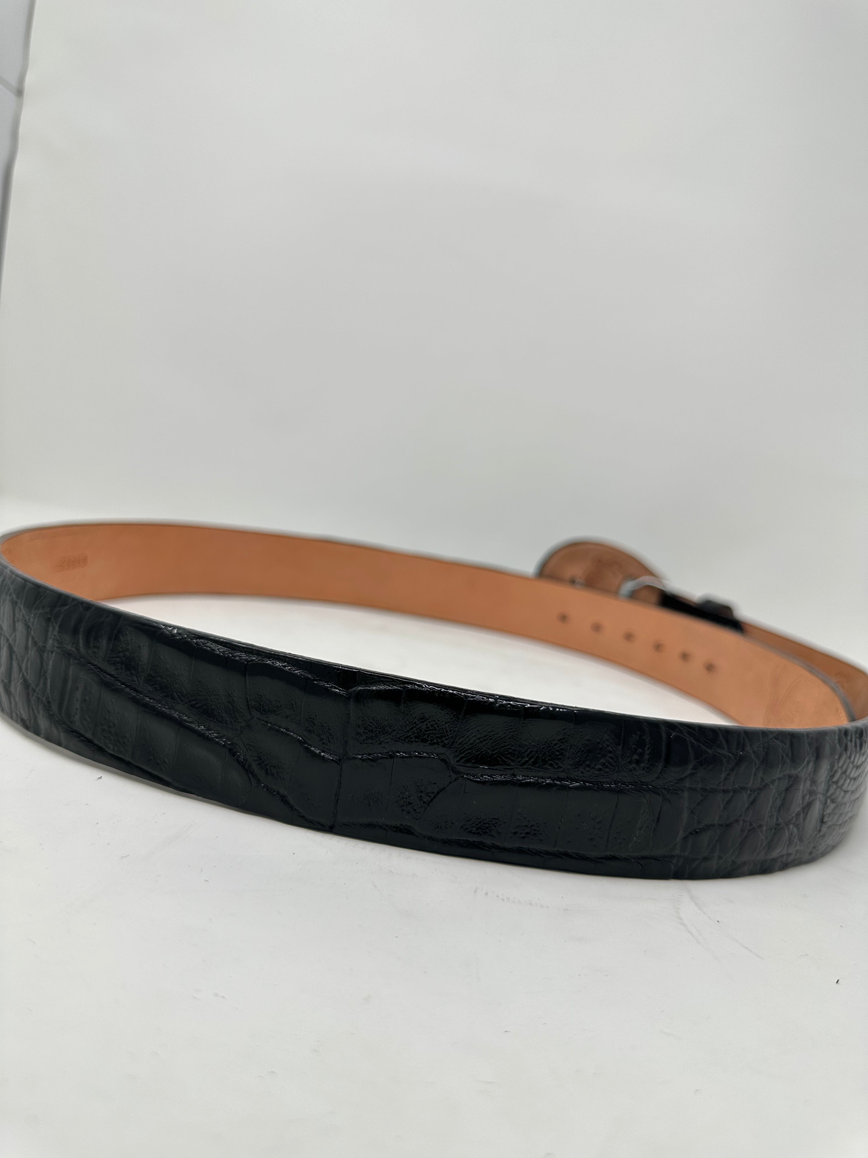 Black Caiman Western Belt