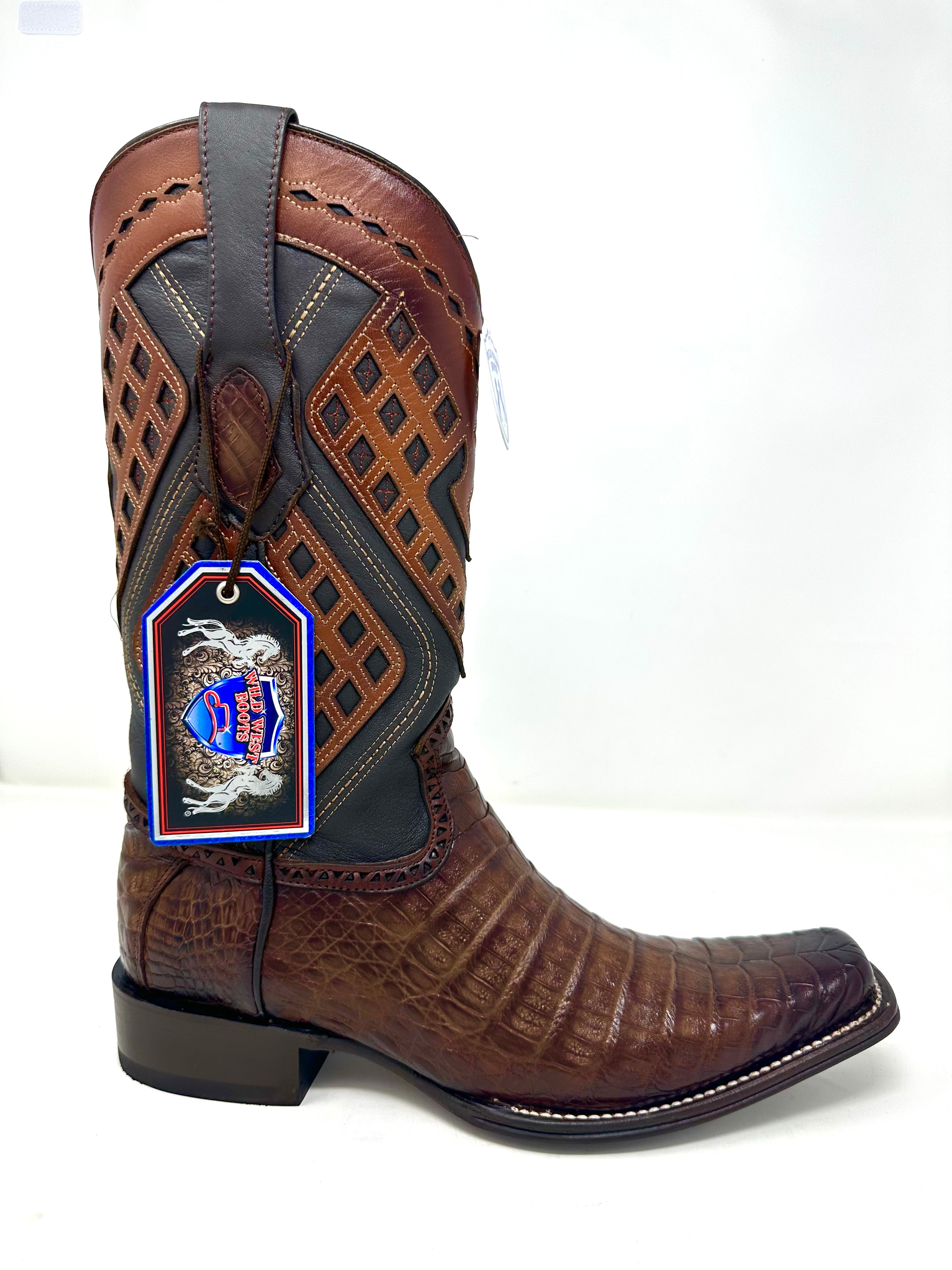 Men’s Narrow Square Toe Caiman Belly