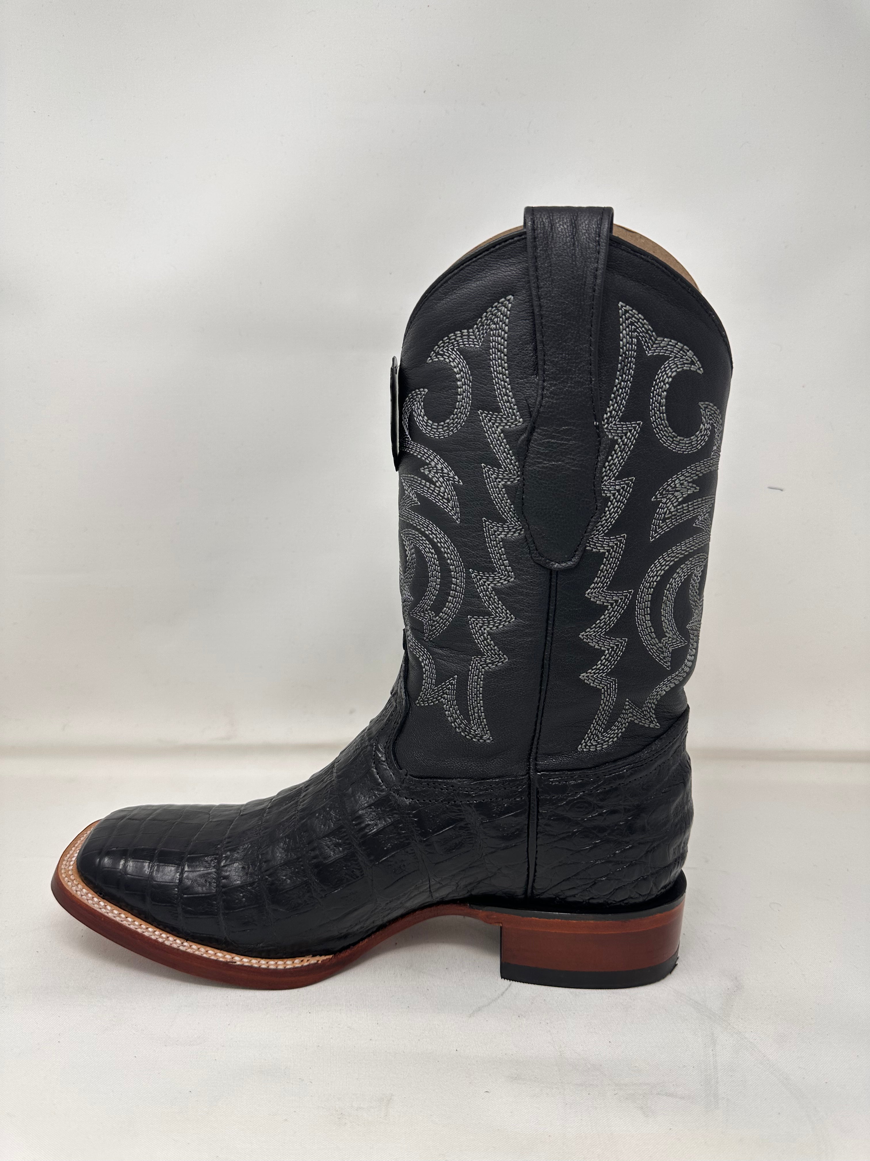 Men’s Wide Square Toe Caiman Belly