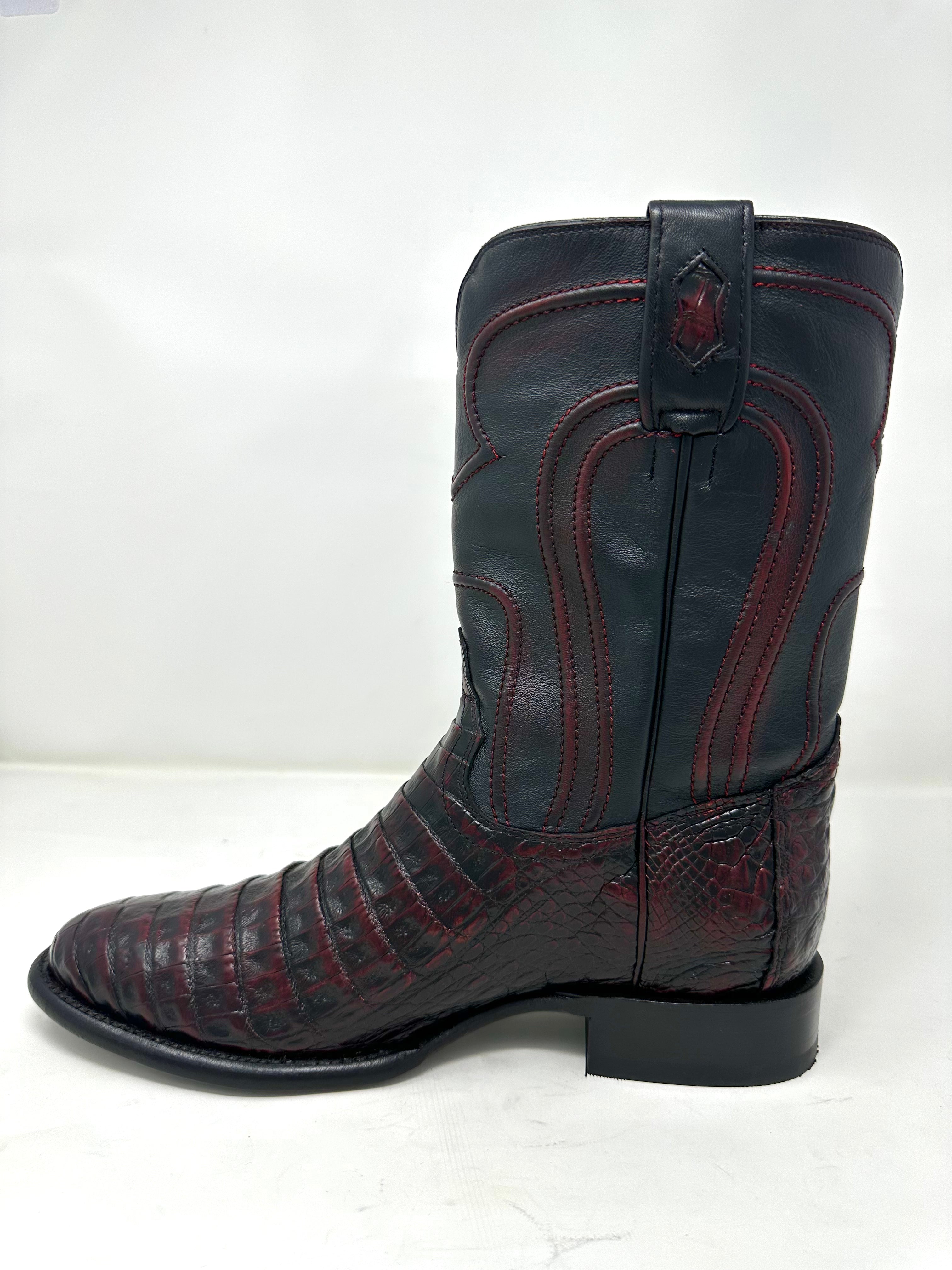 Men’s Roper Black Cherry Caiman Boot