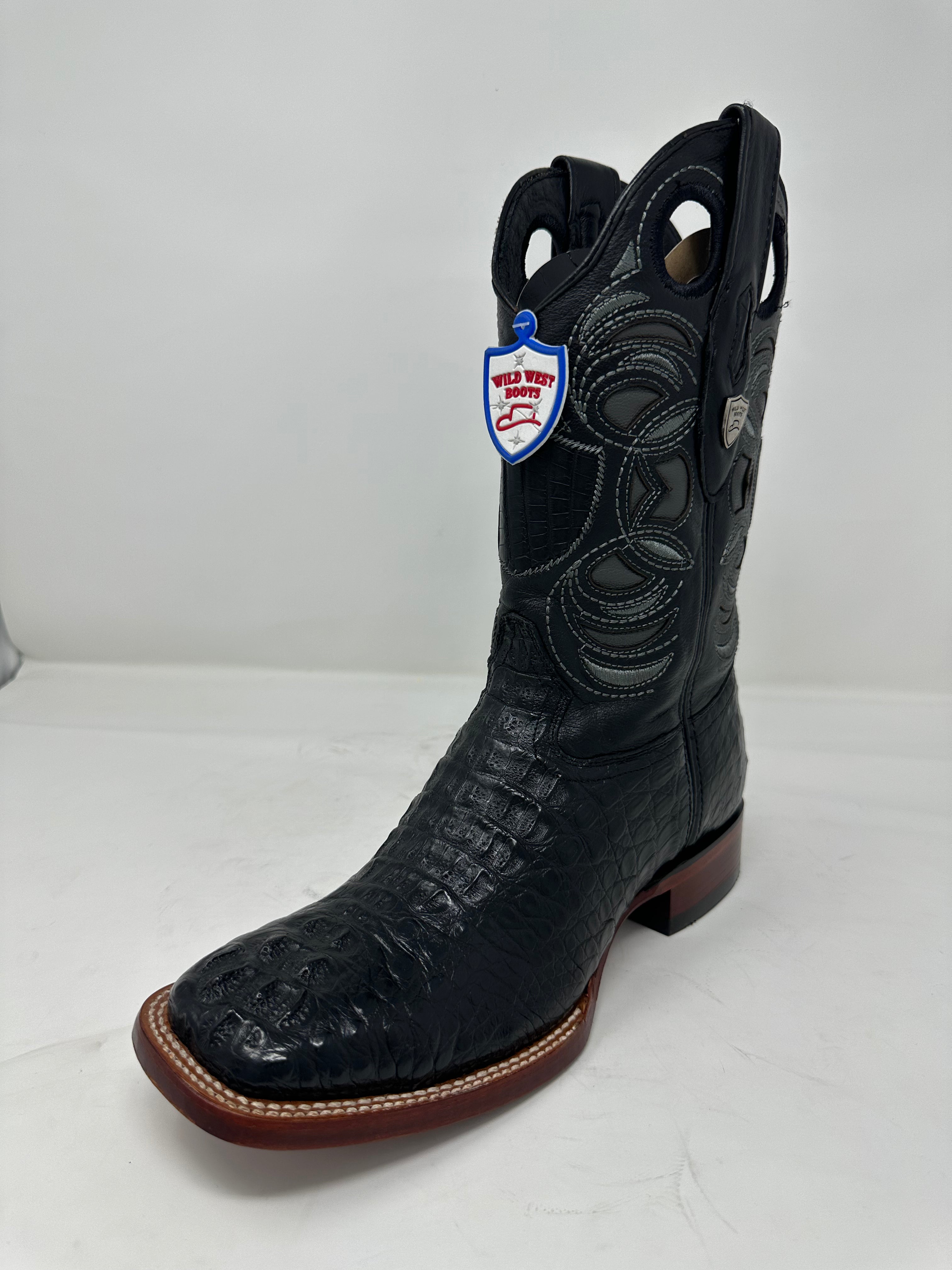 Men’s Wide Square Toe Caiman Hornback