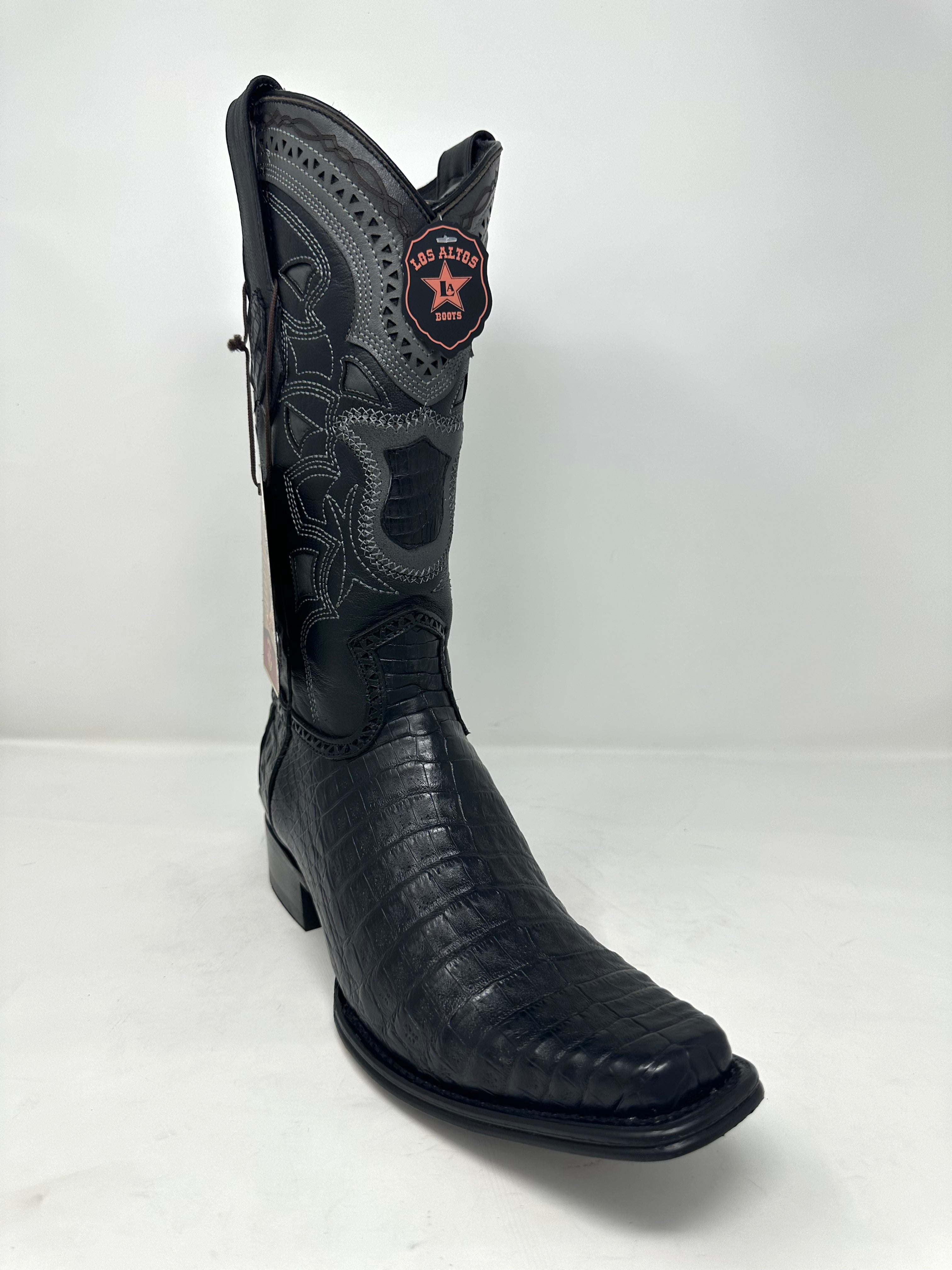 Men’s Narrow Square Toe Caiman Belly