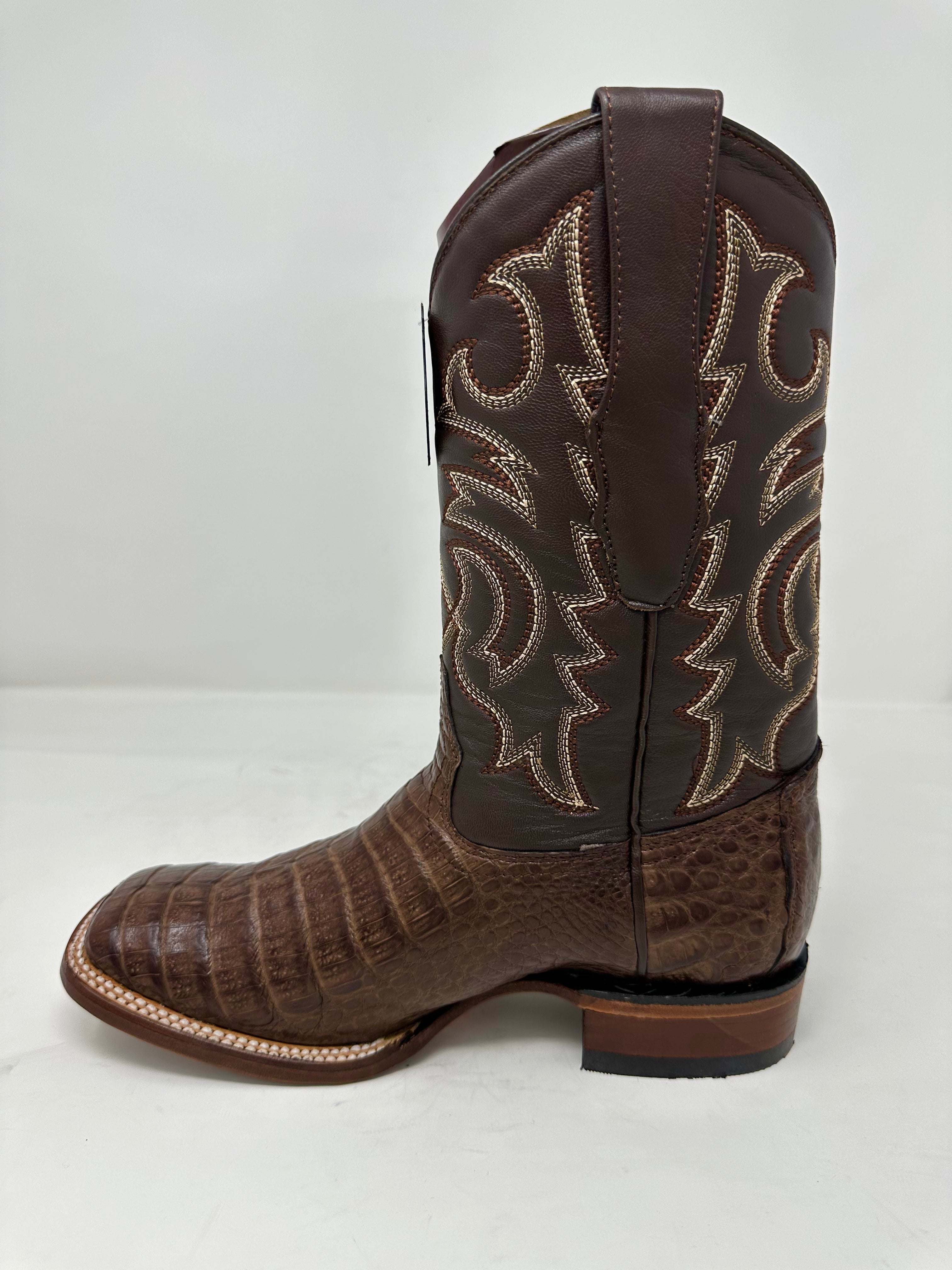 Men’s Wide Square Toe Caiman Belly